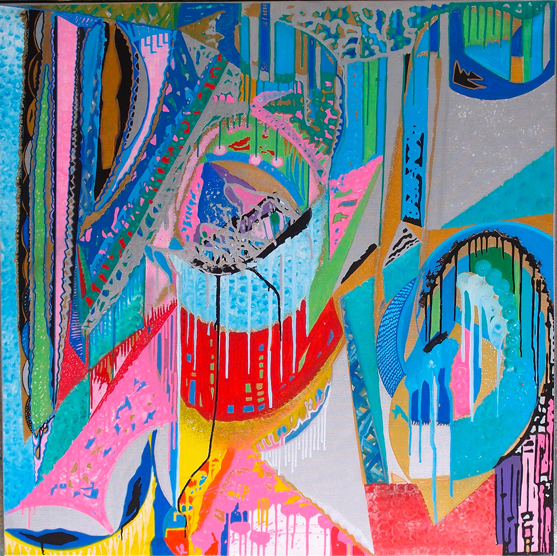 Musical note 4 - 100x100cm peinture graffiti art tag 2013 - Dimension Fantasmic