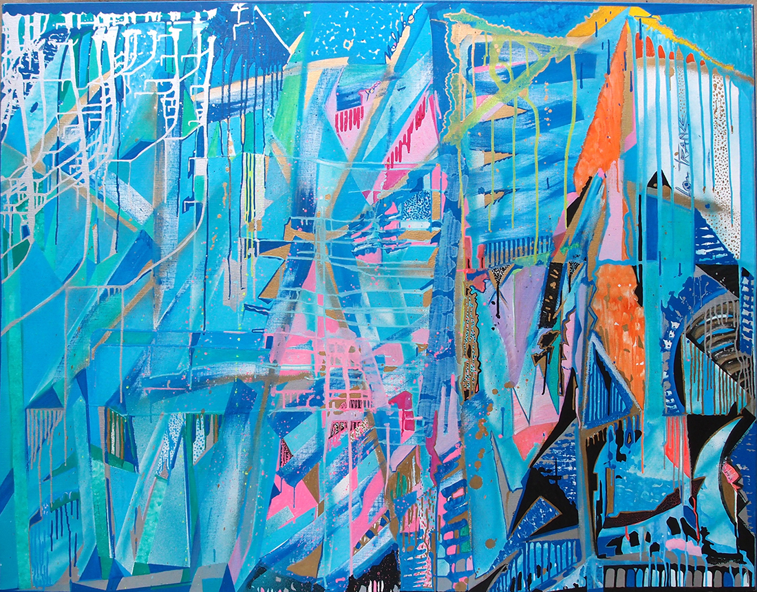 La Transe - 97x146cm peinture graffiti art tag 2012 - Dimension Fantasmic