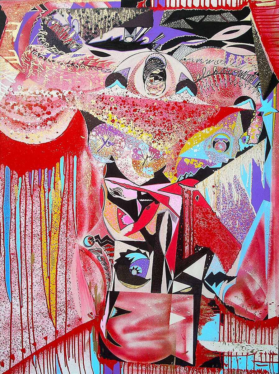 Earthquake - 97x130 peinture graffiti art tag 2011 - Dimension Fantasmic